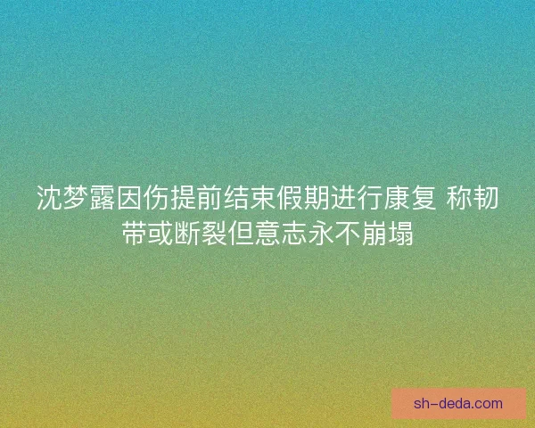 沈梦露因伤提前结束假期进行康复 称韧带或断裂但意志永不崩塌