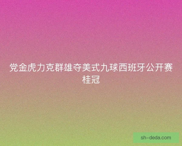 党金虎力克群雄夺美式九球西班牙公开赛桂冠 党金虎力克群雄夺美式九球西班牙公开赛桂冠